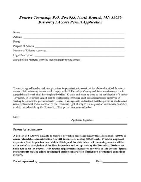 sunrise permit application